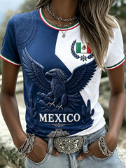 Women's Mexican Soccer Match Cheering Art Print T-Shirt