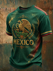 Men's Mexico Football Match Cheering Art Print T-Shirt