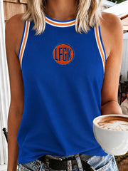 Women's Classic Basketball Fan Graphic Print Vest Top