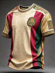 Men's Mexico Football Lover Art Printed T-shirt