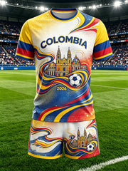 Men's Colombian Football Style Casual Suits