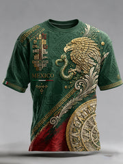 Men's Mexican Football Match Cheering Graphic Print T-Shirt