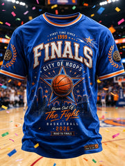 Men's Classic Basketball Fan Graphic Print T-shirt