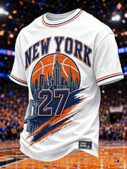 Men's Gift For Basketball Fans Print Casual Tee