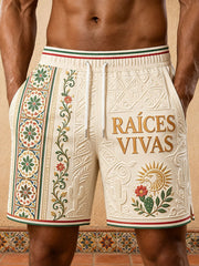 Men's Mexico Football Lover Art Printed Shorts