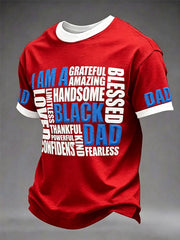 Men's “I Am A Black Dad” Father's Day Fun Casual T-shirt