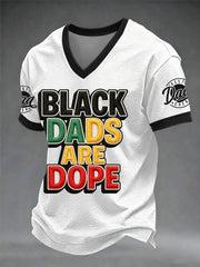 Men's “Black Dads Are Dope” Father's Day Fun Casual T-shirt