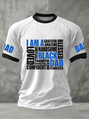 Men's “I Am A Black Dad” Father's Day Fun Casual T-shirt
