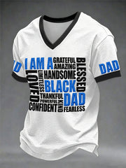 Men's “I Am A Black Dad” Father's Day Fun Casual T-shirt