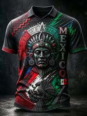 Men's Mexican Football Cheering Art Print V-Neck Top