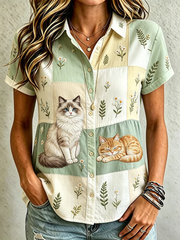 Women's Cute Cat Print shirts