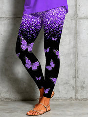 Women's Artistic Animal Butterfly Printed Leggings