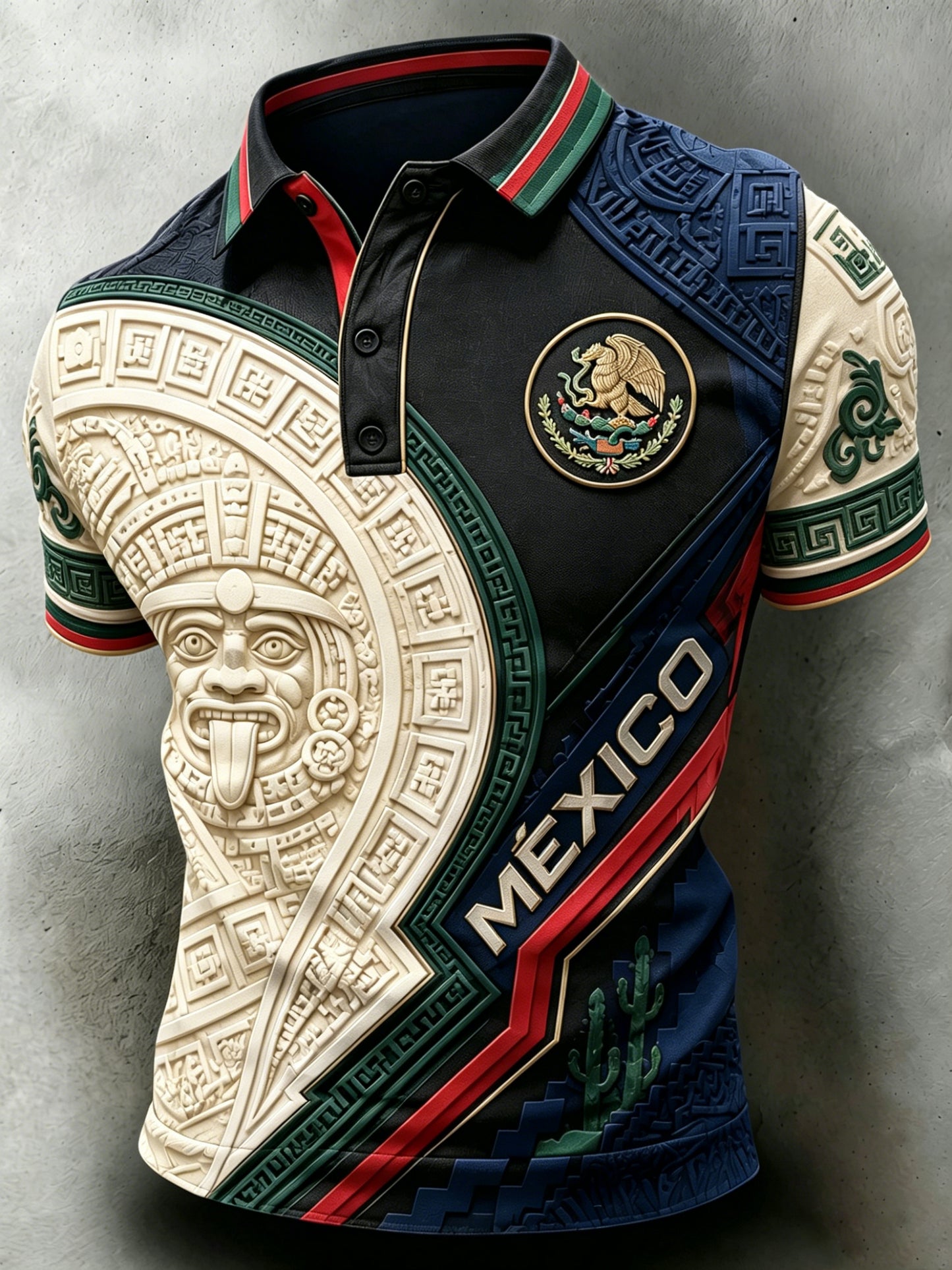 Retro Portuguese Football Fan Art Print Casual Polo Shirt
