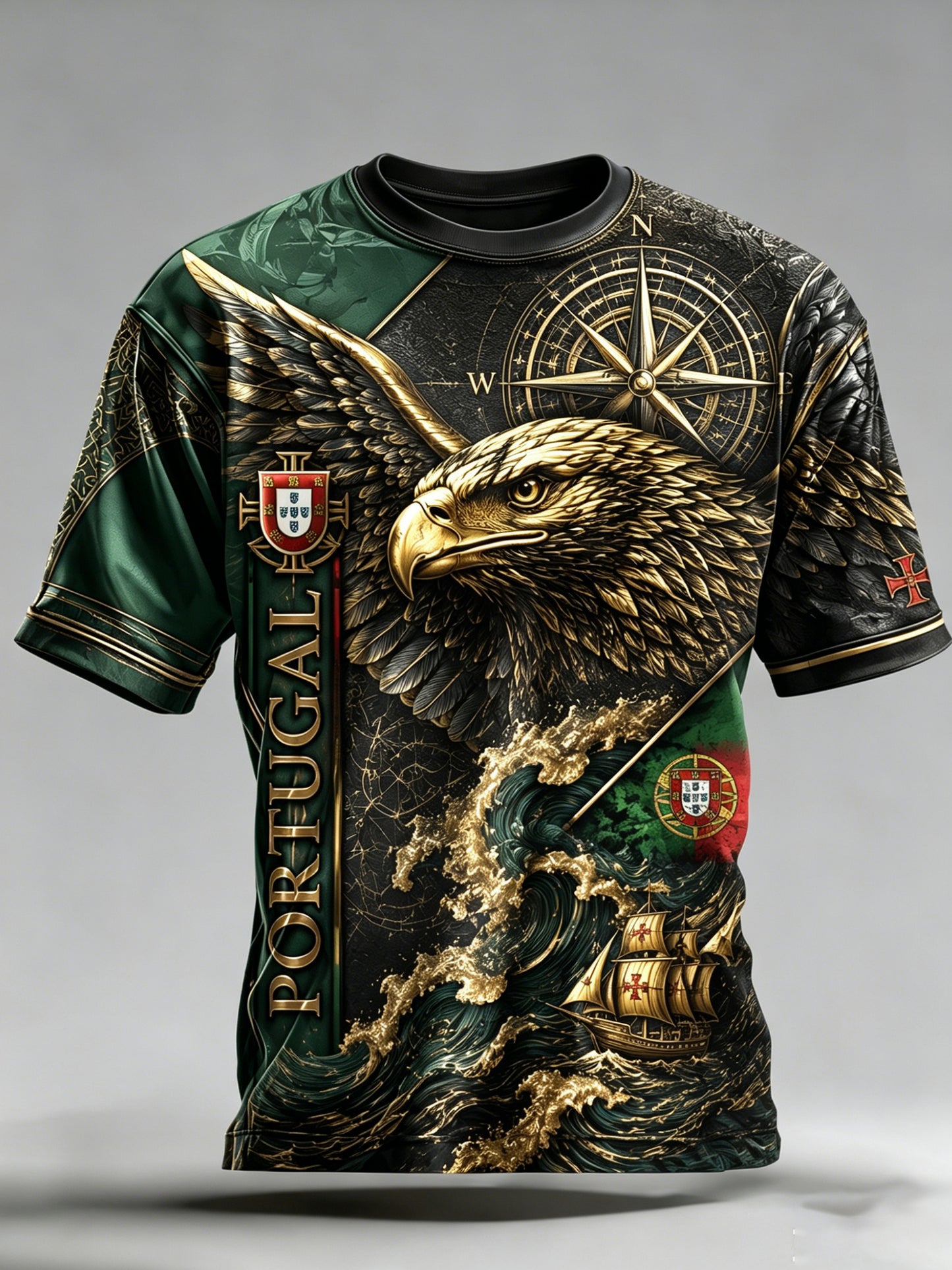Men's Portuguese Football Match Cheering Element Art Print T-Shirt