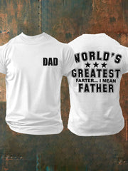 Men's"World’s Greatest Father” Father's Day Fun Casual Unisex T-shirt