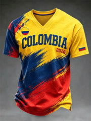 Colombian football casual printed unisex T-shirt