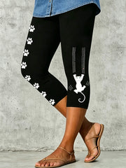 Women's Animal Cat Artistic Printed Leggings