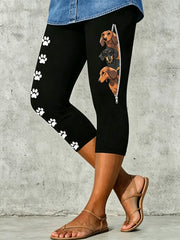 Women's Animal Dog Artistic Printed Leggings
