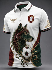 Men's Portuguese Football Print Casual Top