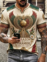 Men's Mexico Football Lover Art Printed T-shirt