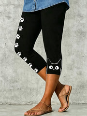 Women's Animal Cat Artistic Printed Leggings