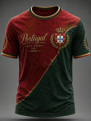 Men's Portuguese Football Printed T-shirt