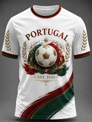 Men's Portuguese Football Printed T-shirt