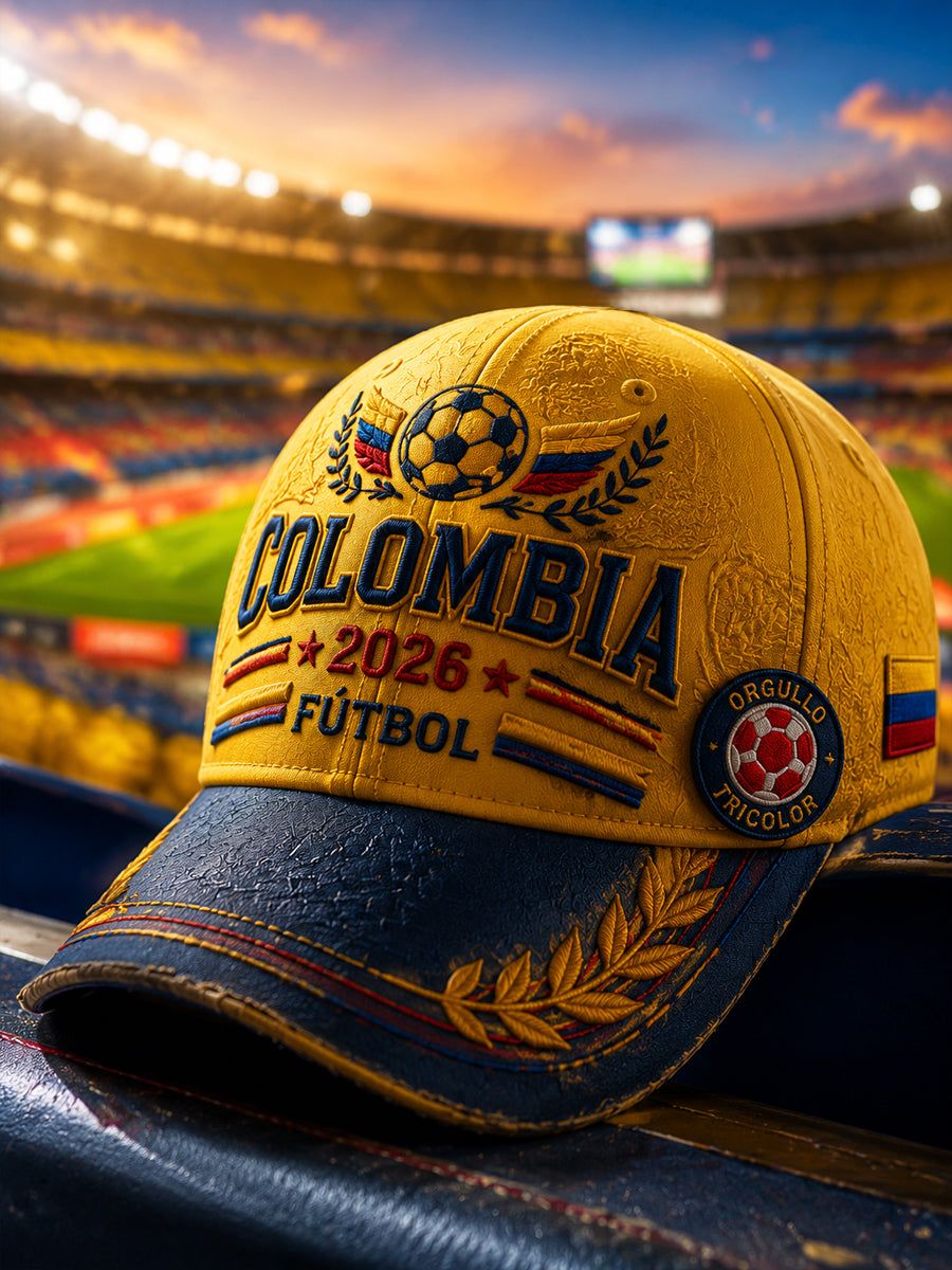 Retro Columbia Football Patchwork Casual Baseball Cap