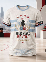 Men's Chicago King Basketball Lover Printed T-shirt