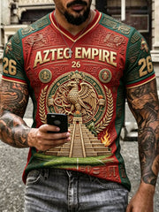 Men's Mexico Football Lover Art Printed T-shirt