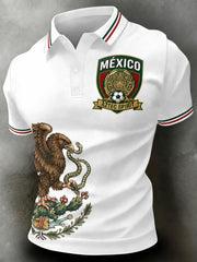 Men's Mexican Football Cheering Element Art Print Polo