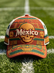 Unisex Mexican Football Print Baseball Cap
