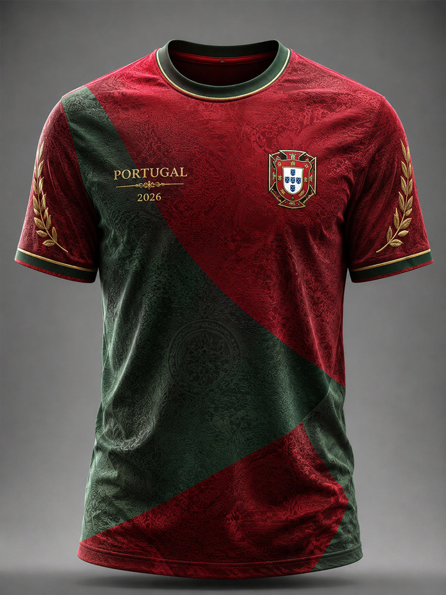 Men's Portuguese Football Printed T-shirt