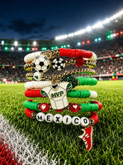 Mexico Football Casual Bracelet Set