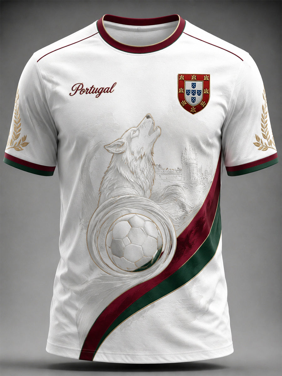 Men's Portuguese Football Printed T-shirt