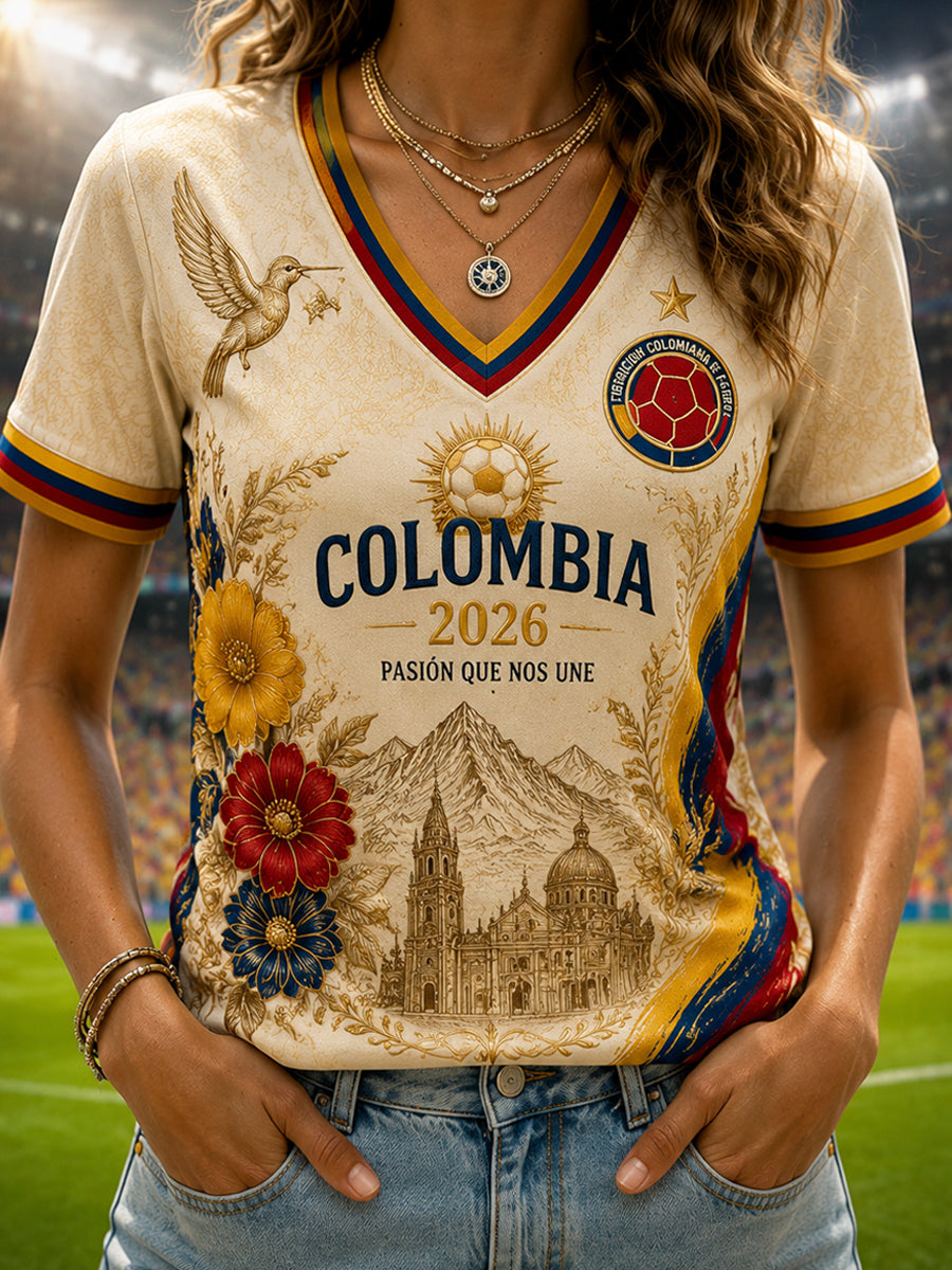 Women's Columbia Classic Casual V-Neck Soccer T-Shirt