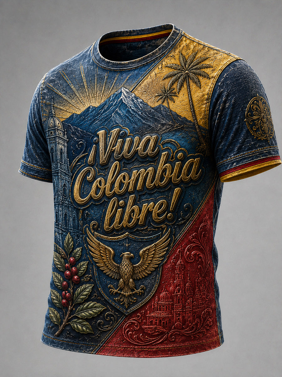 Vintage Columbia Independence Day Classic Casual T-Shirt