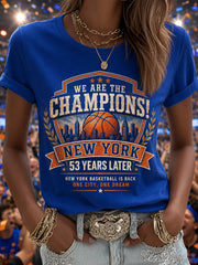 Women's Gift For Basketball Fans Print Casual Tee