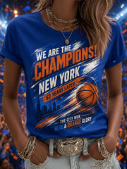 Women's Gift For Basketball Fans Print Casual Tee