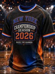 Men's New York 2026 Champions Print T-Shirt