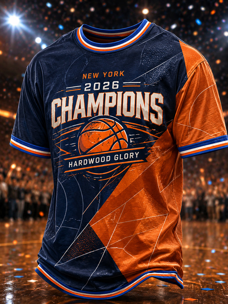 Men's New York 2026 Champions Print T-Shirt