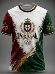 Men's Portuguese Football Printed T-shirt