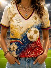 Women's 2026 Columbia Classic Casual V-Neck T-Shirt