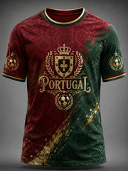Men's Portuguese Football Printed T-shirt