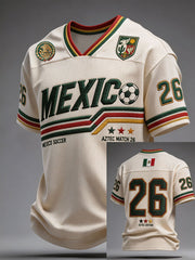 Men's Mexico Football Lover Art Printed T-shirt