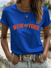 Women's Gift For Basketball Fans Print Casual Tee