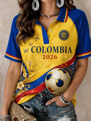 Women's 2026 Colombia Classic Soccer Polo Shirt