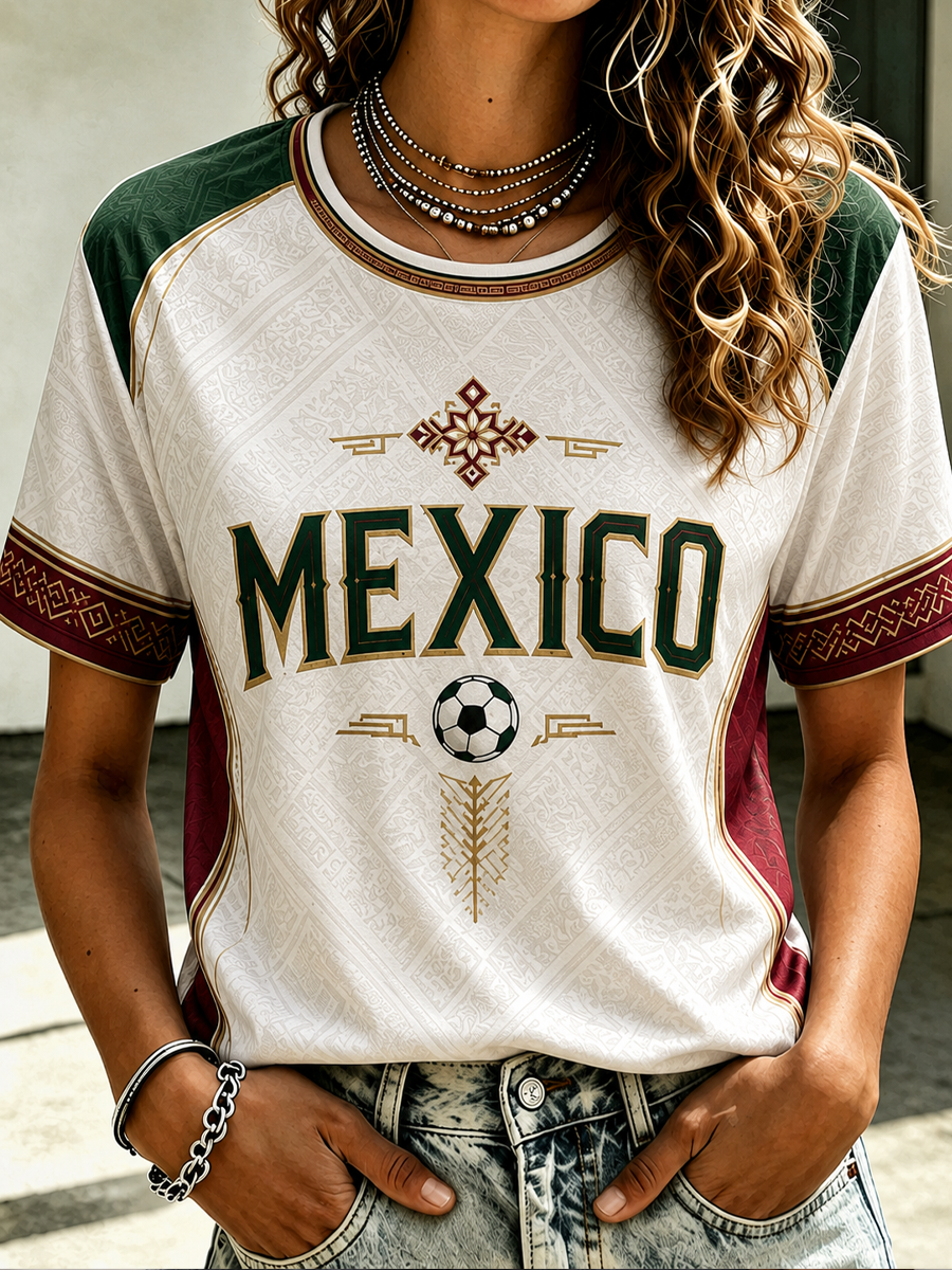 Women's Mexico Printed short-sleeved T-shirt