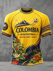 Men's 2026 Colombian Football Style T-shirt