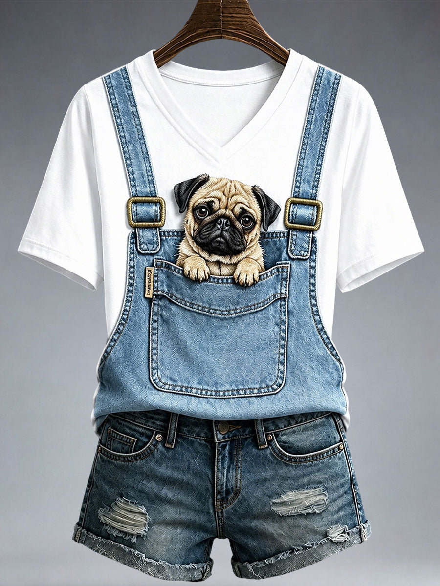 Women's Lovely Pug T-Shirt